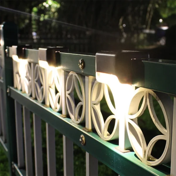 Solar Outdoor Courtyard Lamp Stair Wall Lamp Step Lamp LED Guide Lamp Waterproof Lighting Wall Light Fence Light