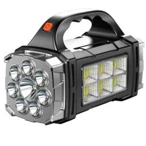 3000LM Super Bright LED Flashlight Searchlight Powerful Torch With COB Side Lamp Hand Lamp Rechargeable Solar Charging Light Emergency Lamp Waterproof