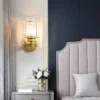 Wall lamp Modern indoor crystal wall lamp LED living room bedroom bedside wall lamp aisle lamp