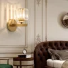 Wall lamp Modern indoor crystal wall lamp LED living room bedroom bedside wall lamp aisle lamp