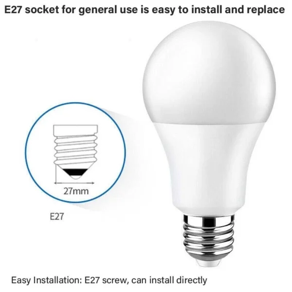E27 interface 5W 7W 9W 12W white warm Tri color energy saving LED bulb spherical bulb