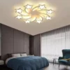 Modern LED pendant lights  flower leaf shaped pendant lights  exquisite bedroom star pendant lights  living room pendant lights