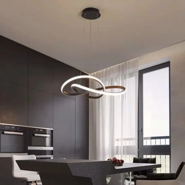 Modern LED pendant lights  circular pendant lights  dining room LED lights  living room and bedroom lights