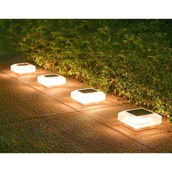 Solar LED Gate Post Ambient Lamp Outdoor Lawn  Garden Yard Balcony Stairs Terrace Fence Path Decor Wall Light Waterproof