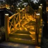 Solar Post Light Simple Installation High Brightness Auto on Off Solar Lamp Outdoor Garden Yard Step Stairs Retro Style Decorative Landscape Light Waterproof