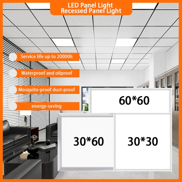 my-11134207-7rash-mdbfogk4q8xxb3.webp LED Panel Lights 30x30cm 30x60cm 60x60cm Sizes Ultra Bright Energy Saving for Home Commercial Use