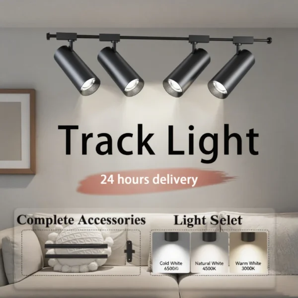 Track Light LED Spotlight Furniture Showroom COB Track Light Super Bright Spotlight