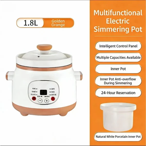 my-11134207-820lg-mhyrezk2r2m833.webp Fully Automatic Home Stew Cooker Large Capacity Electric Clay Pot Multi Functional Health Pot