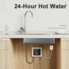 sg-11134201-7rdxo-m0mvpddmrse221.webp Instant Water Heater 7500W Mini Electric Tankless Water Heater Wall Mounted LED Display Support Thermostat Mode Power Adjustment for Home Kitchen Bathroom