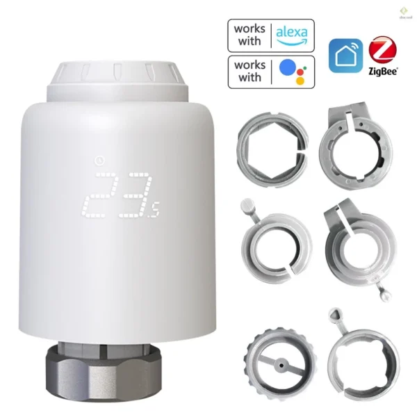 sg-11134275-7rfew-m9qtraezkkow47.webp Zigbee Thermostatic Radiator Valves Intelligent Wireless Mobilephone App Control Home Heating Thermostat Temperature Controller Radiator Thermostat